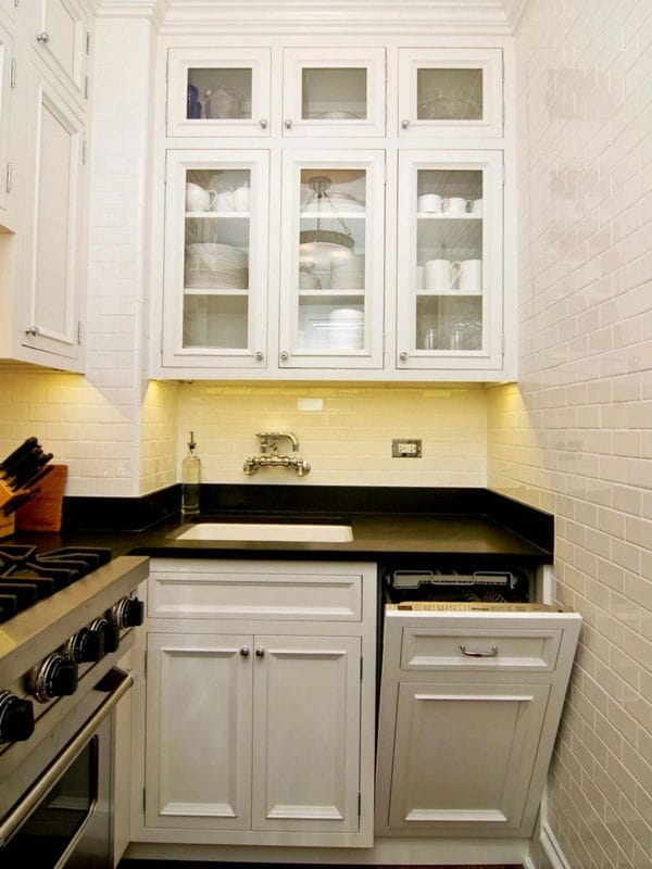 Кухня с посудомоечной машиной — мечта каждой хозяйки! 70 фото новинок дизайна. #5