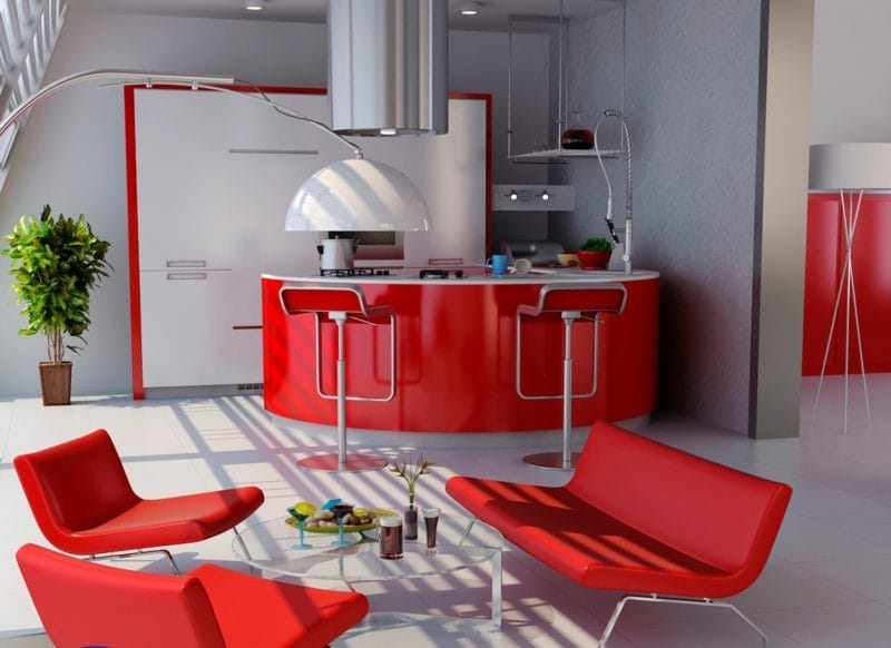 Красная гостиная — обзор вариантов шикарного дизайна гостиной в красных тонах (70 фото) #31