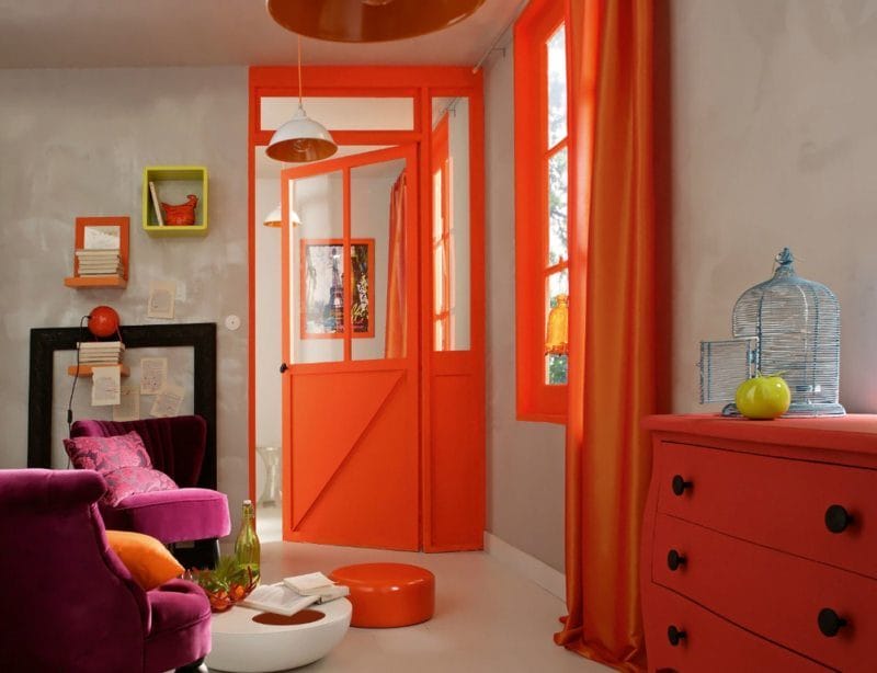 Красная гостиная — обзор вариантов шикарного дизайна гостиной в красных тонах (70 фото) #15