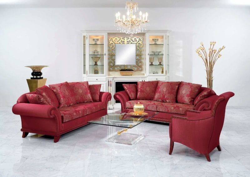 Красная гостиная — обзор вариантов шикарного дизайна гостиной в красных тонах (70 фото) #9