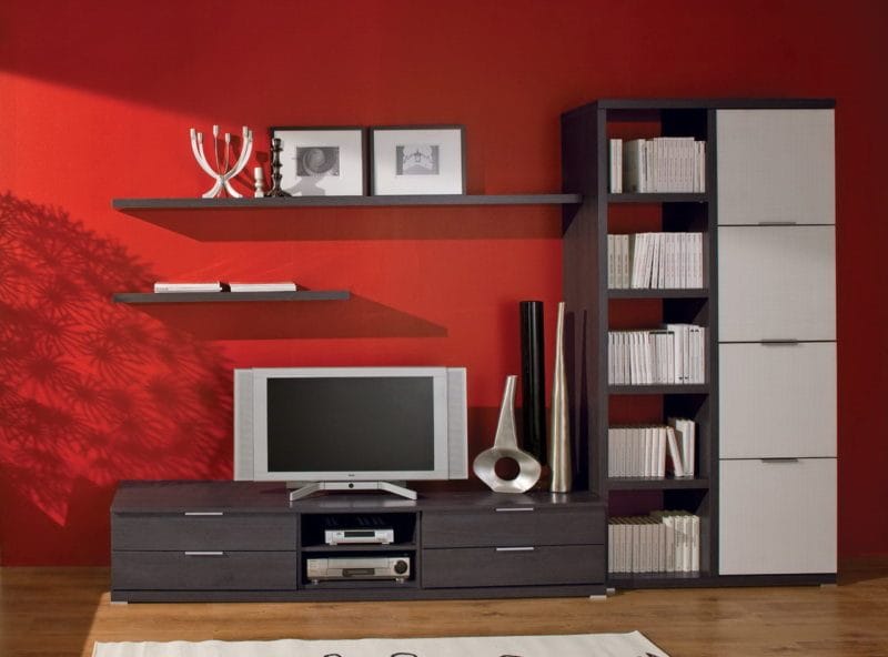 Красная гостиная — обзор вариантов шикарного дизайна гостиной в красных тонах (70 фото) #18