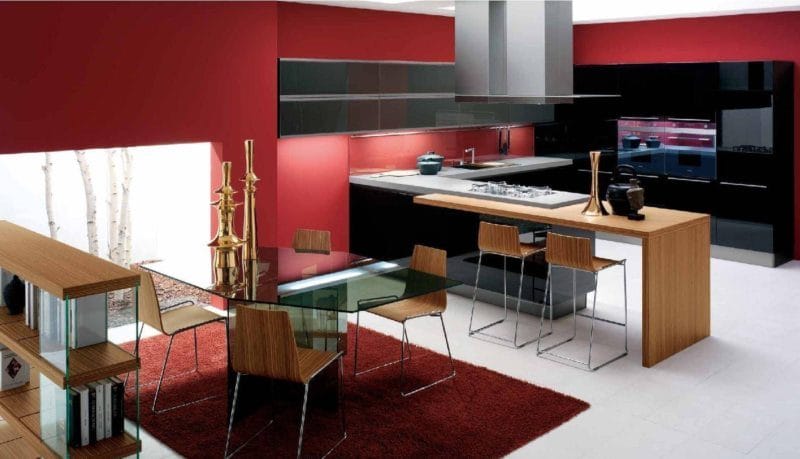 Красная гостиная — обзор вариантов шикарного дизайна гостиной в красных тонах (70 фото) #25