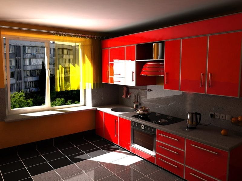 Красная кухня — как оформить яркий дизайн на кухне? 80 фото-идей! #53