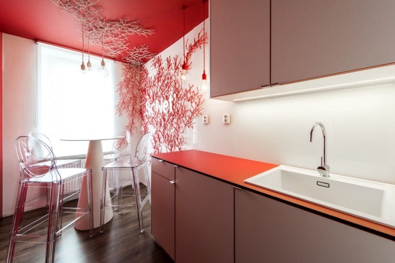 Красная кухня — как оформить яркий дизайн на кухне? 80 фото-идей! #46