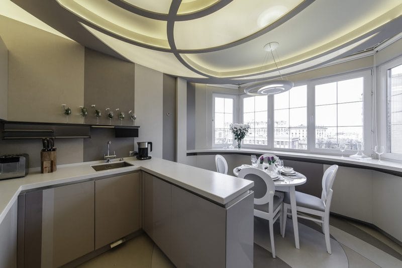 Кухня с балконом — оформляем стильно и со вкусом. Интересные варианты планировки на 90 фото. #6
