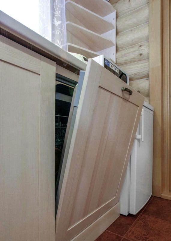 Кухня с посудомоечной машиной — мечта каждой хозяйки! 70 фото новинок дизайна. #46