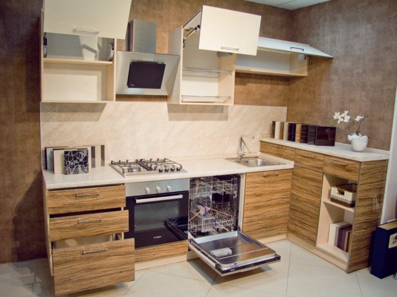 Кухня с посудомоечной машиной — мечта каждой хозяйки! 70 фото новинок дизайна. #32
