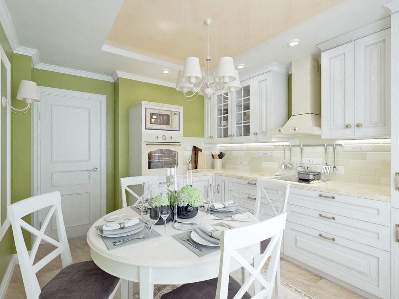 Кухня салатового цвета — 55 фото идей дизайна + правила сочетания! #37