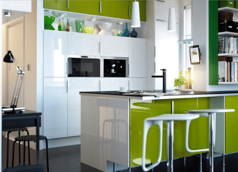 Кухня салатового цвета — 55 фото идей дизайна + правила сочетания! #35