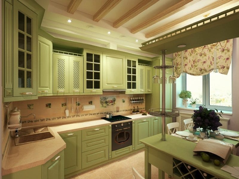 Кухня салатового цвета — 55 фото идей дизайна + правила сочетания! #57