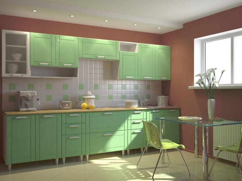 Кухня салатового цвета — 55 фото идей дизайна + правила сочетания! #59