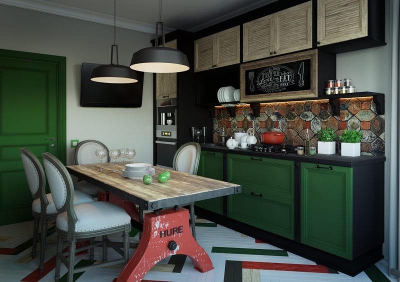 Кухня в стиле лофт — 105 фото лучших решений для интерьера #37