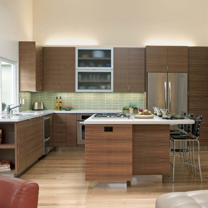 Кухня в стиле модерн — оформляем стильный и комфортный дизайн с умом! (80 фото) #34