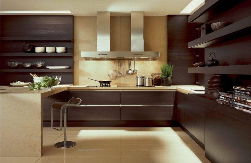 Кухня в стиле модерн — оформляем стильный и комфортный дизайн с умом! (80 фото) #12