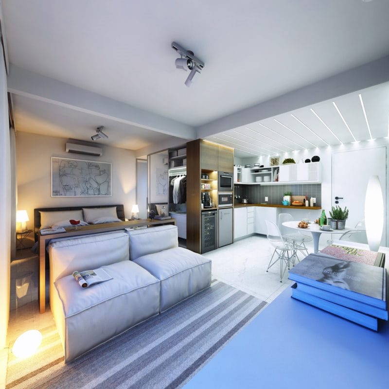 Гостиная 16 м² — 75 фото необычных идей как оформить дизайн в гостиной #30