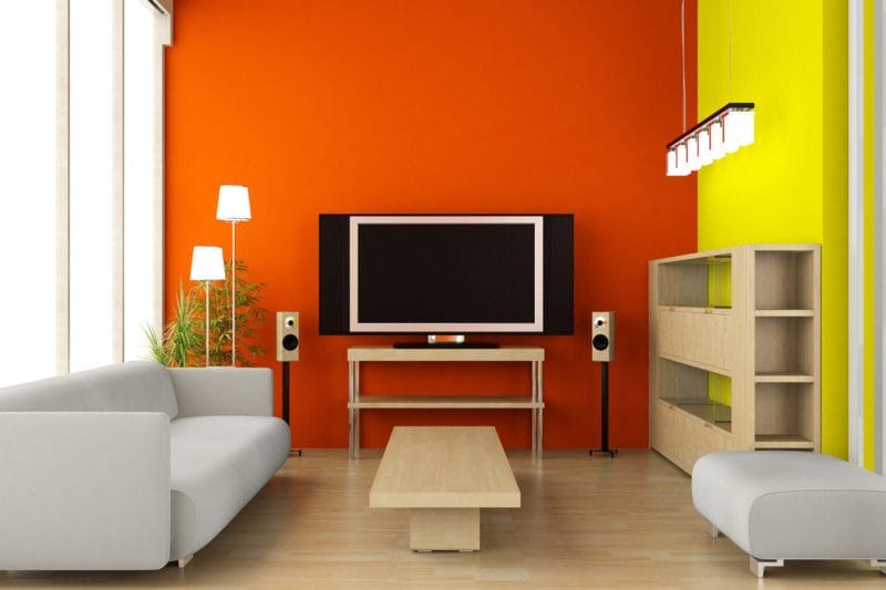 Оранжевая гостиная — варианты идеального сочетания оранжевого цвета в гостиной (70 фото) #47