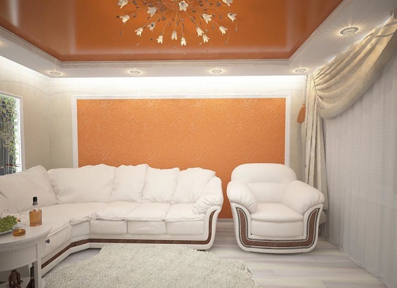 Оранжевая гостиная — варианты идеального сочетания оранжевого цвета в гостиной (70 фото) #29