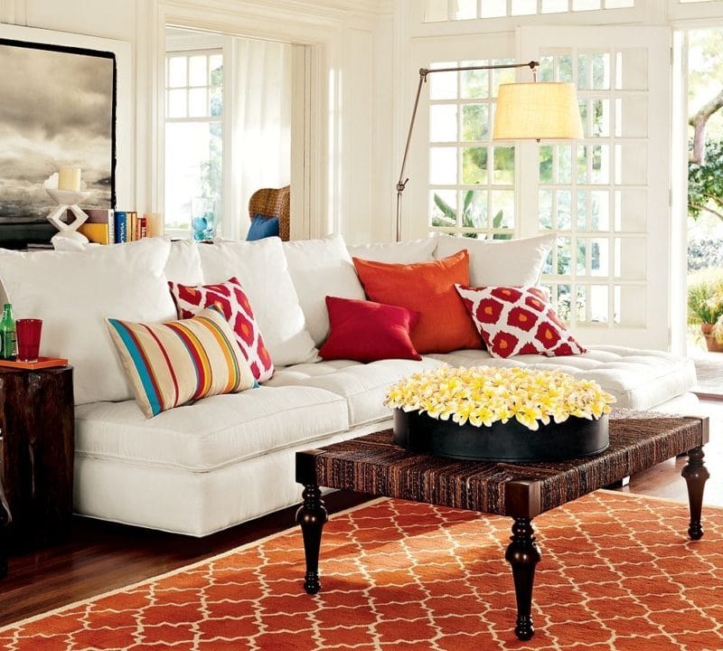 Оранжевая гостиная — варианты идеального сочетания оранжевого цвета в гостиной (70 фото) #52