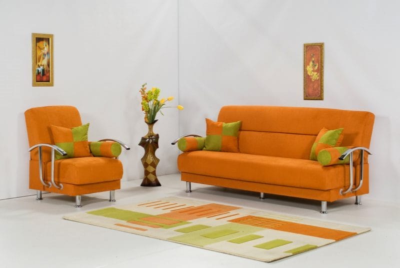 Оранжевая гостиная — варианты идеального сочетания оранжевого цвета в гостиной (70 фото) #26