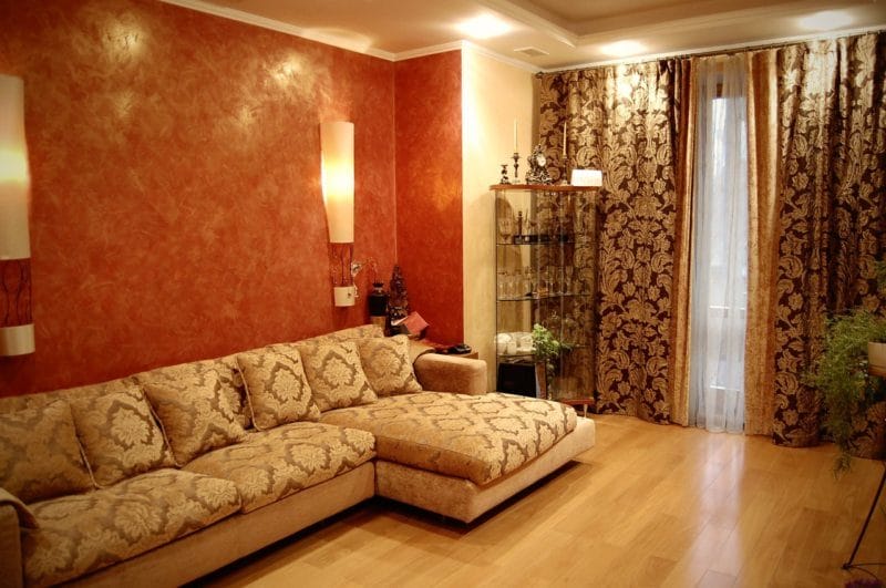 Оранжевая гостиная — варианты идеального сочетания оранжевого цвета в гостиной (70 фото) #12