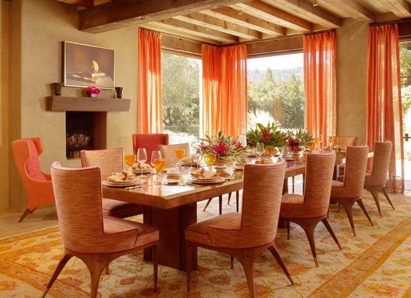 Оранжевая гостиная — варианты идеального сочетания оранжевого цвета в гостиной (70 фото) #25