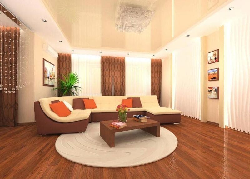 Оранжевая гостиная — варианты идеального сочетания оранжевого цвета в гостиной (70 фото) #21