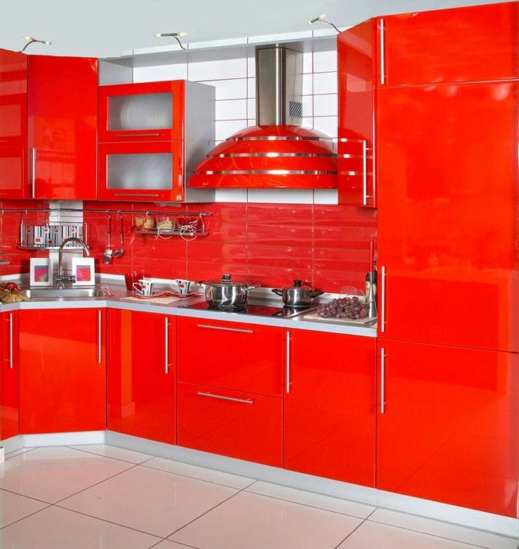 Красная кухня — как оформить яркий дизайн на кухне? 80 фото-идей! #15