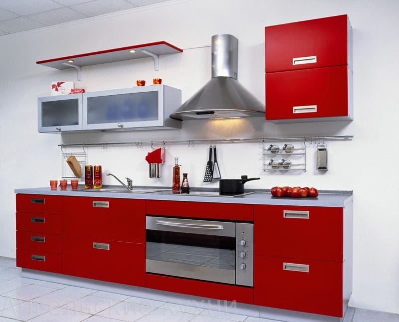Красная кухня — как оформить яркий дизайн на кухне? 80 фото-идей! #9