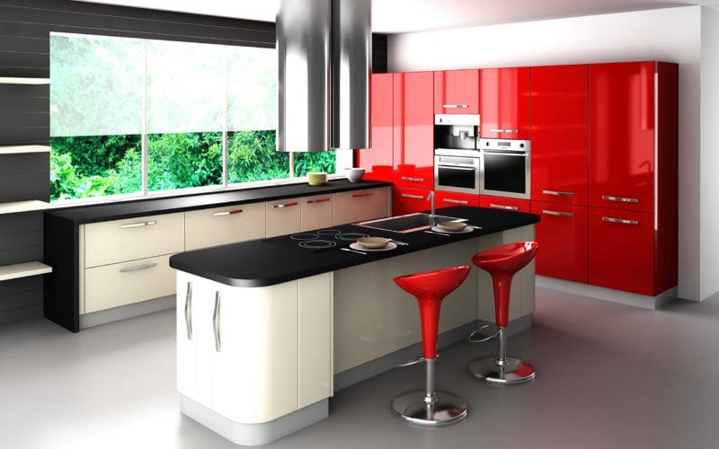 Красная кухня — как оформить яркий дизайн на кухне? 80 фото-идей! #14