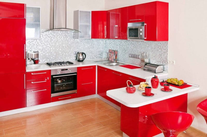 Красная кухня — как оформить яркий дизайн на кухне? 80 фото-идей! #16