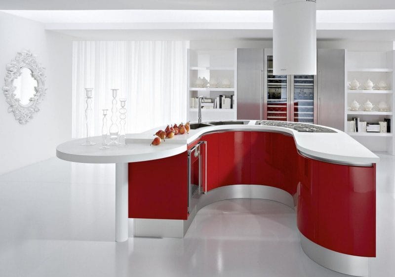 Красная кухня — как оформить яркий дизайн на кухне? 80 фото-идей! #39