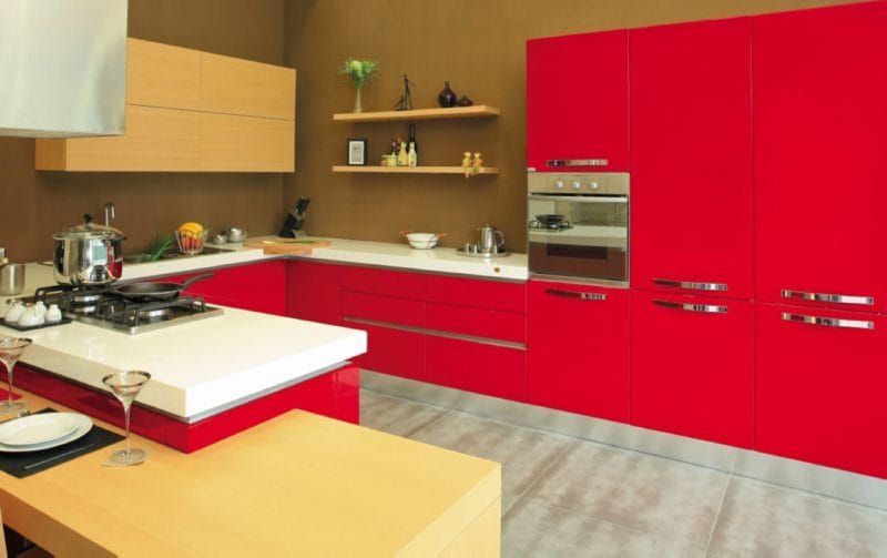 Красная кухня — как оформить яркий дизайн на кухне? 80 фото-идей! #63