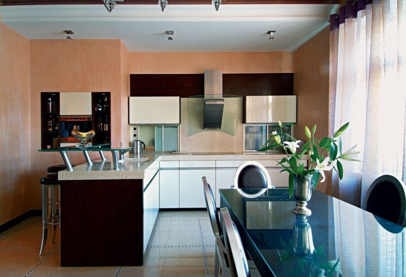 Стены на кухне — как их оформить? Обзор популярных решения (77 фото) #71