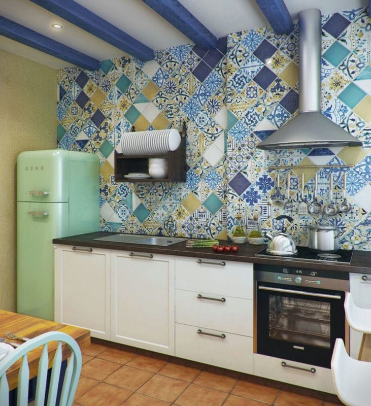 Кухня в греческом стиле: особенности стильного и уютного дизайна +85 фото #13