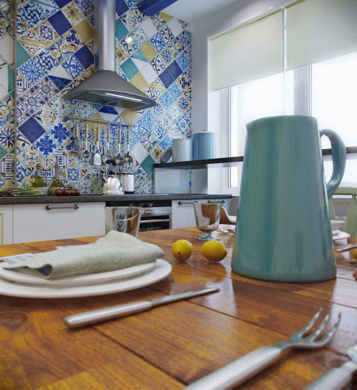 Кухня в греческом стиле: особенности стильного и уютного дизайна +85 фото #22