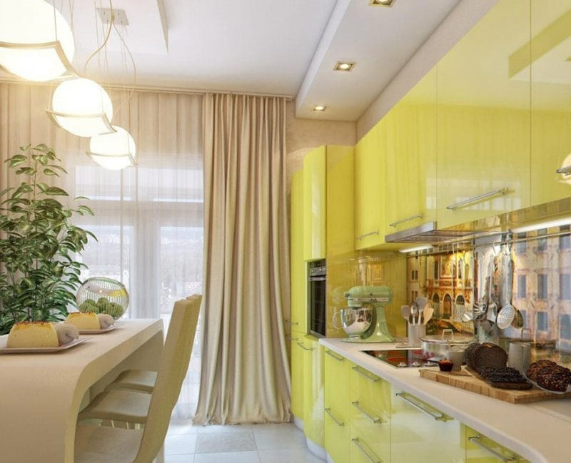 Желтая кухня — 75 фото идеального сочетания желтого цвета в интерьере кухни #20