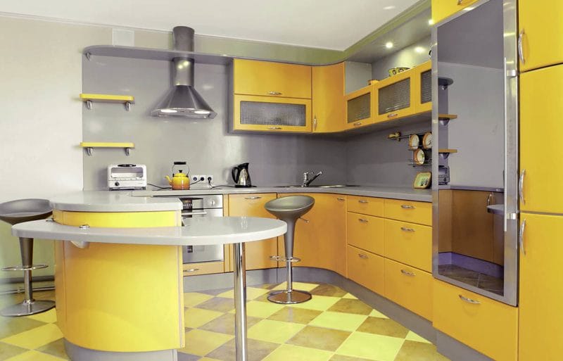 Желтая кухня — 75 фото идеального сочетания желтого цвета в интерьере кухни #8