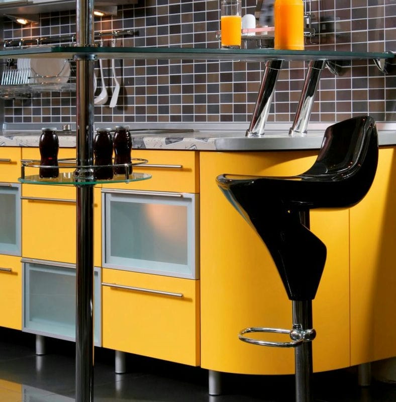 Желтая кухня — 75 фото идеального сочетания желтого цвета в интерьере кухни #45