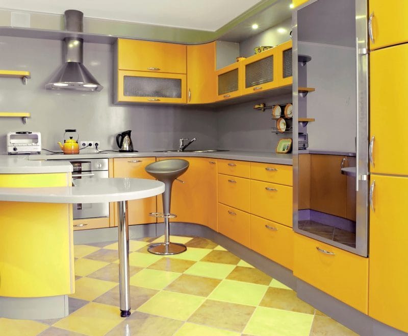 Желтая кухня — 75 фото идеального сочетания желтого цвета в интерьере кухни #46