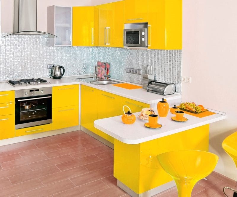 Желтая кухня — 75 фото идеального сочетания желтого цвета в интерьере кухни #18