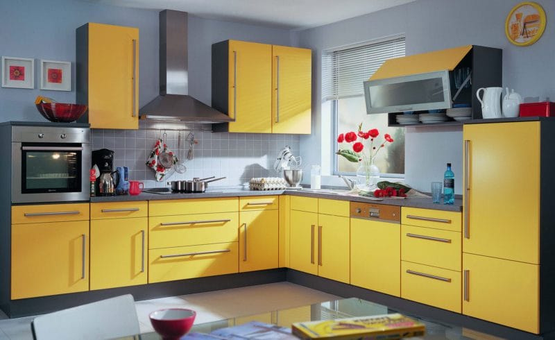 Желтая кухня — 75 фото идеального сочетания желтого цвета в интерьере кухни #4