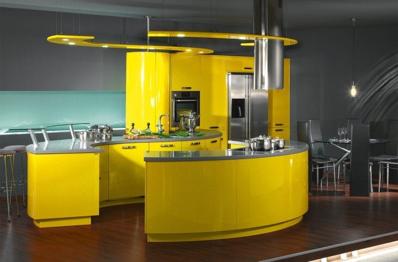 Желтая кухня — 75 фото идеального сочетания желтого цвета в интерьере кухни #11