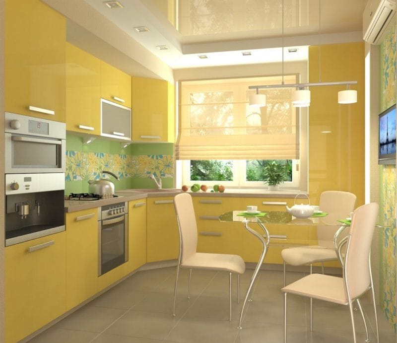 Желтая кухня — 75 фото идеального сочетания желтого цвета в интерьере кухни #53
