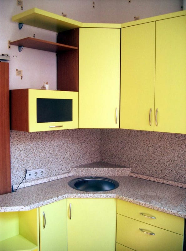 Желтая кухня — 75 фото идеального сочетания желтого цвета в интерьере кухни #57
