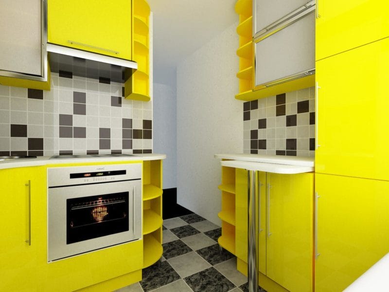 Желтая кухня — 75 фото идеального сочетания желтого цвета в интерьере кухни #60