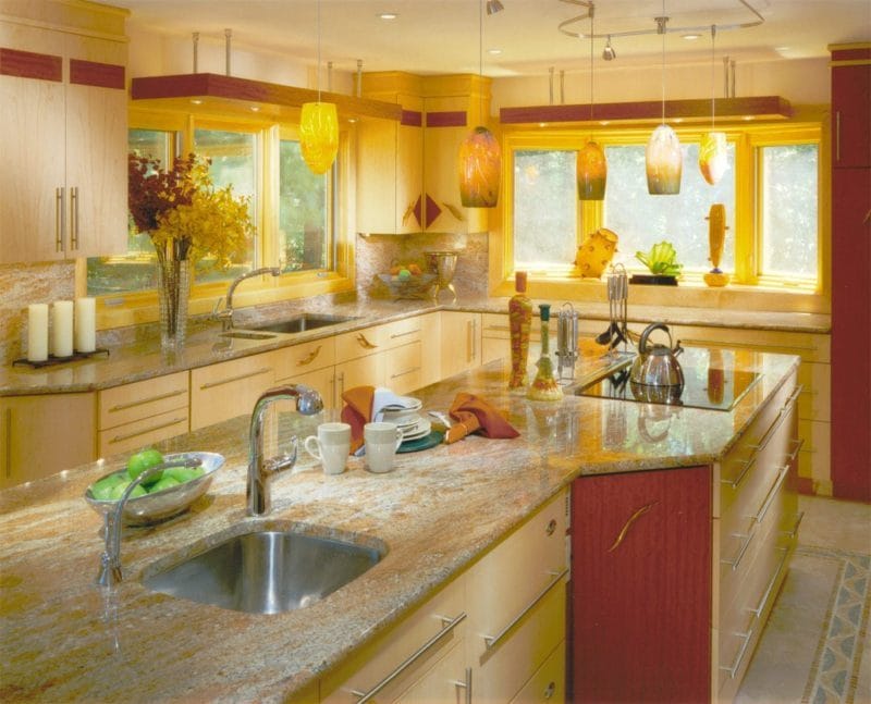 Желтая кухня — 75 фото идеального сочетания желтого цвета в интерьере кухни #61