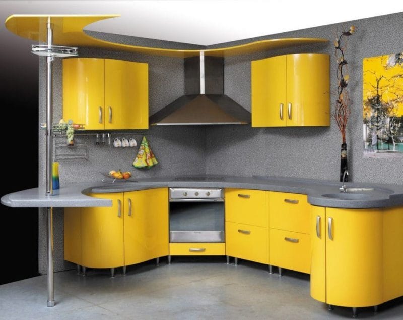 Желтая кухня — 75 фото идеального сочетания желтого цвета в интерьере кухни #62