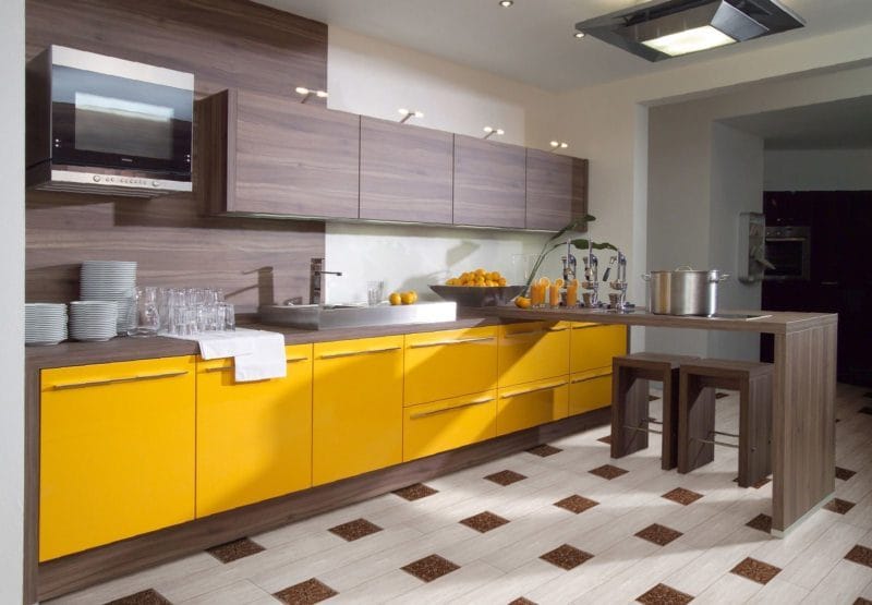 Желтая кухня — 75 фото идеального сочетания желтого цвета в интерьере кухни #33