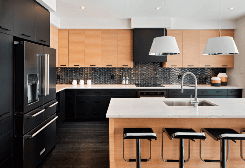 Черная кухня — строгий и нестандартный дизайн (60 фото идей) #6