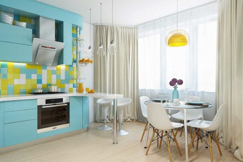 Голубая кухня — 75 фото идей кухонного интерьера с голубым оттенком! #20